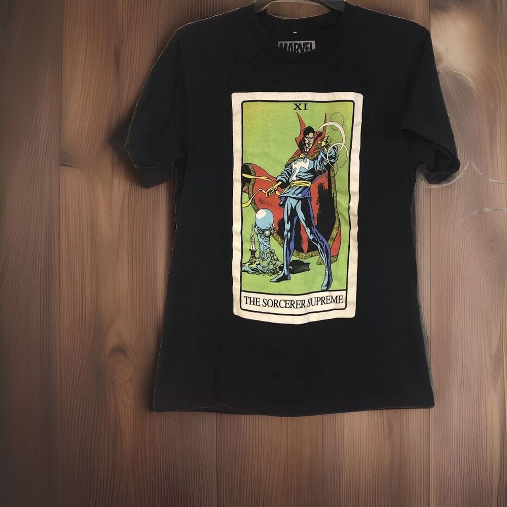 Marvel Doctor Strange Shirt Mens Medium Tarot Card Graphic The Sorcerer Supreme